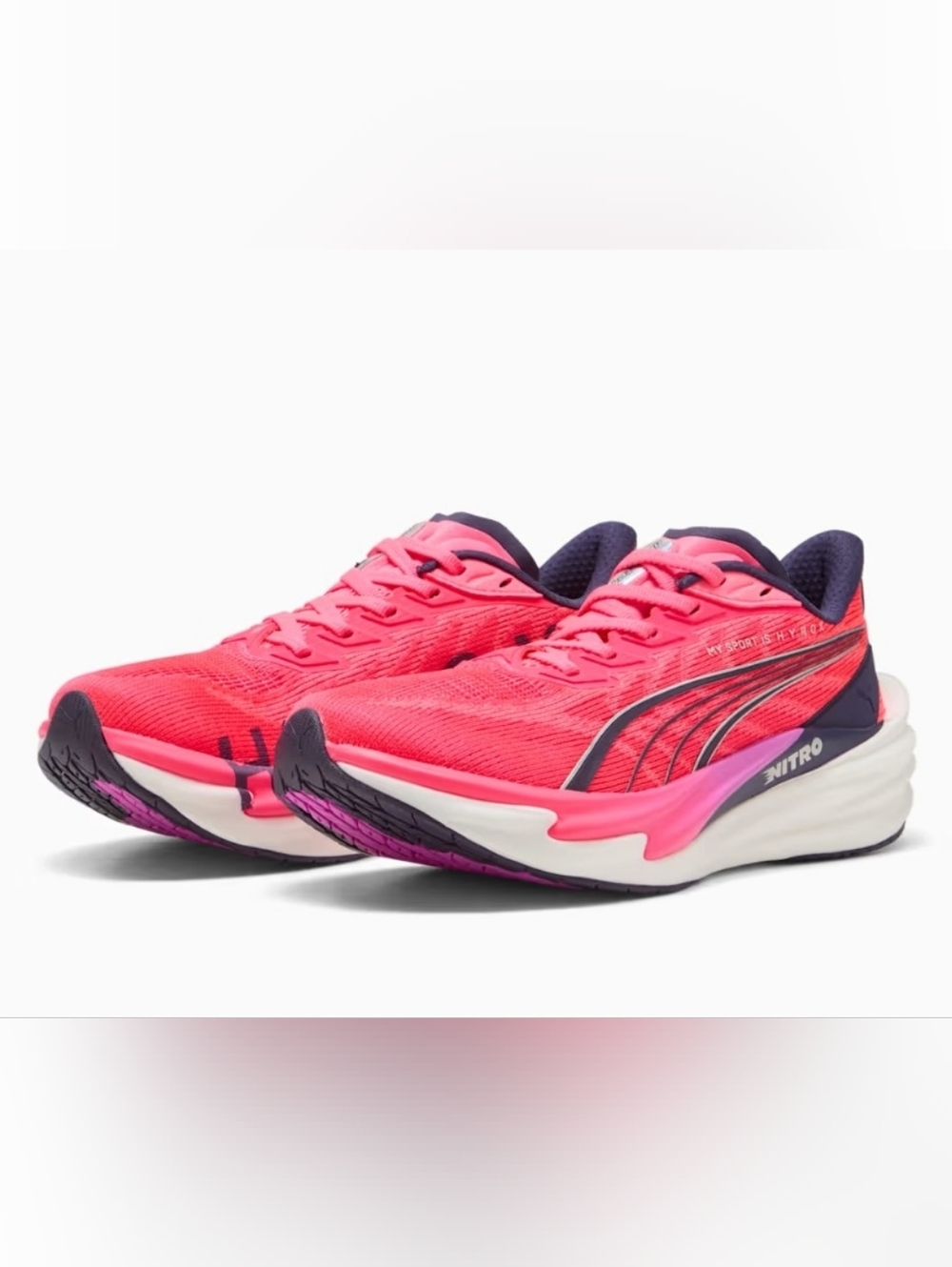 Puma FIRE! NIB! x HIROX Deviate Nitro 4 in Pure Pink Puma White. Sz 6. R2S!! - Picture 2 of 15
